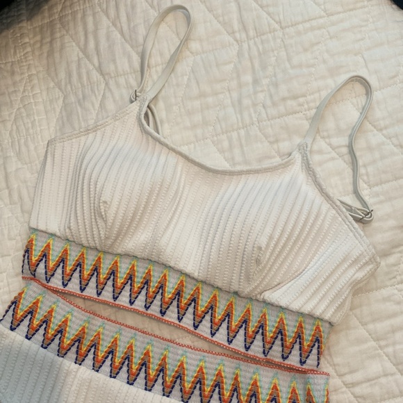 Contrast High Waisted Tummy Control Bikini Set Spandex Swimsuit 2 Piece - Picture 3 of 9